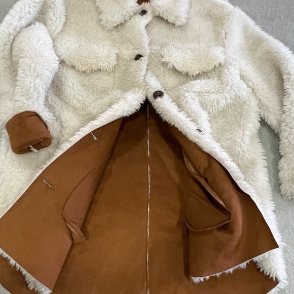 Free People Teddy Jacket Ivory Size XS - Picture 11 of 16